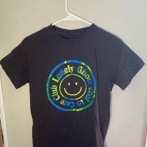 Lonely Ghost it’s cool to care brown tee